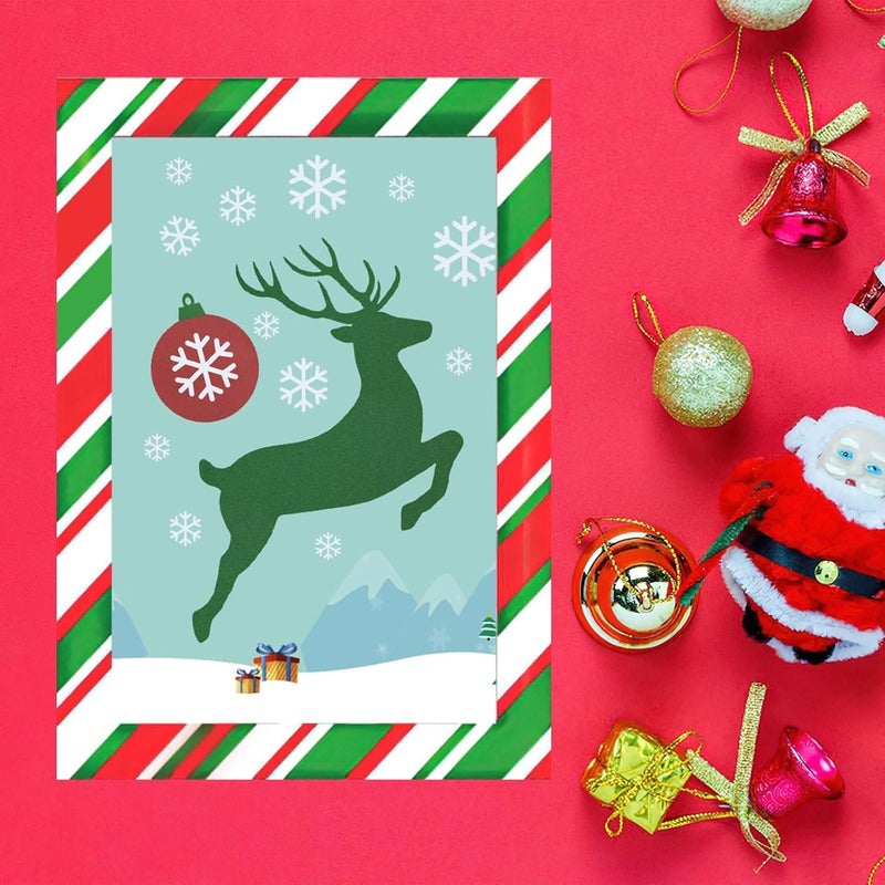 JULBEAR 30 Sheets Christmas Cardstock Paper, 5 Colors 8.5x11" Red Green Pastel Printer Construction Paper Christmas Crafts for Kids Scrapbook School Printing DIY Craft, Greeting Cards Birthdays - Image 3
